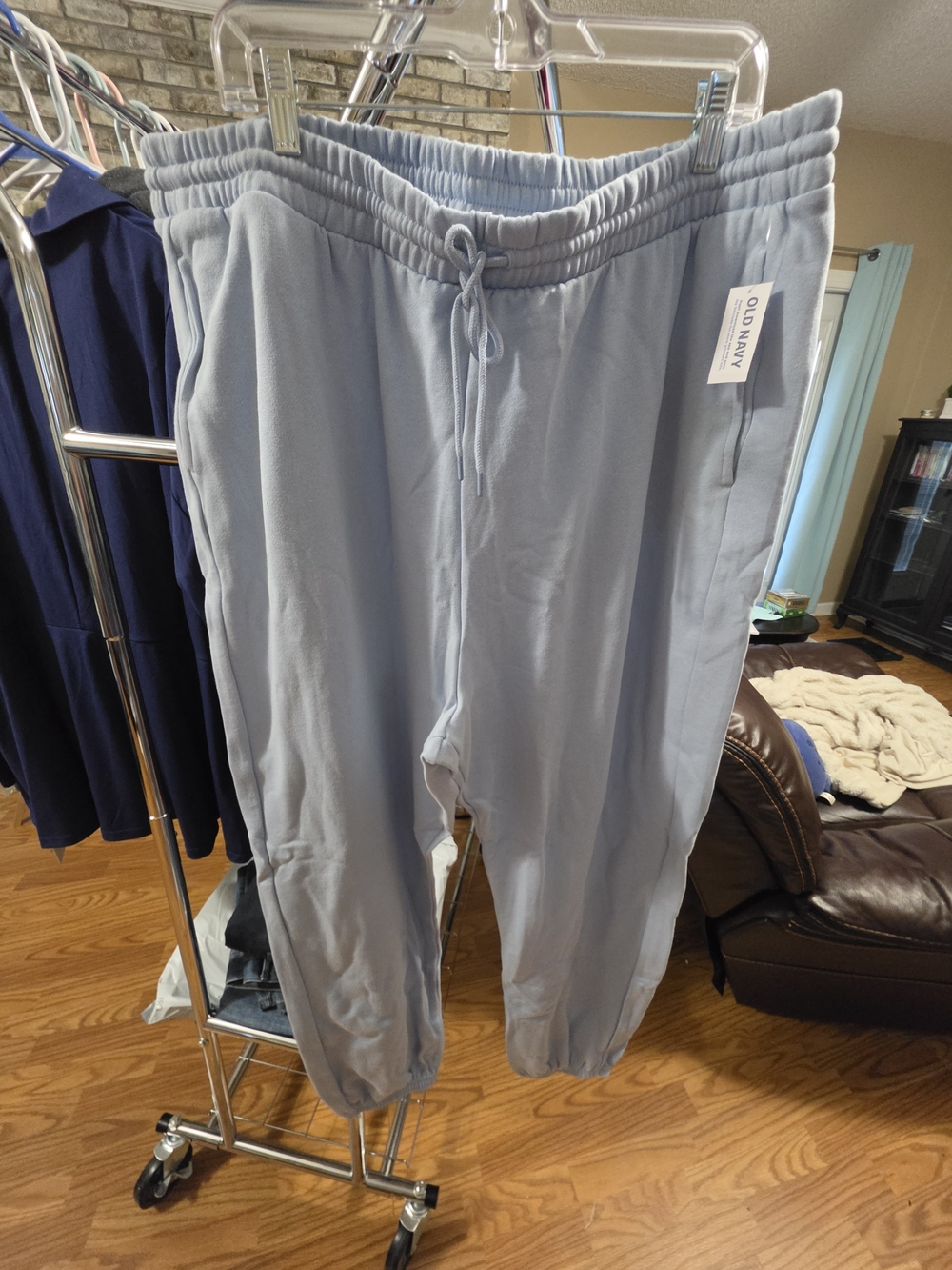 Old Navy Women’s Pale Blue Drawstring Joggers